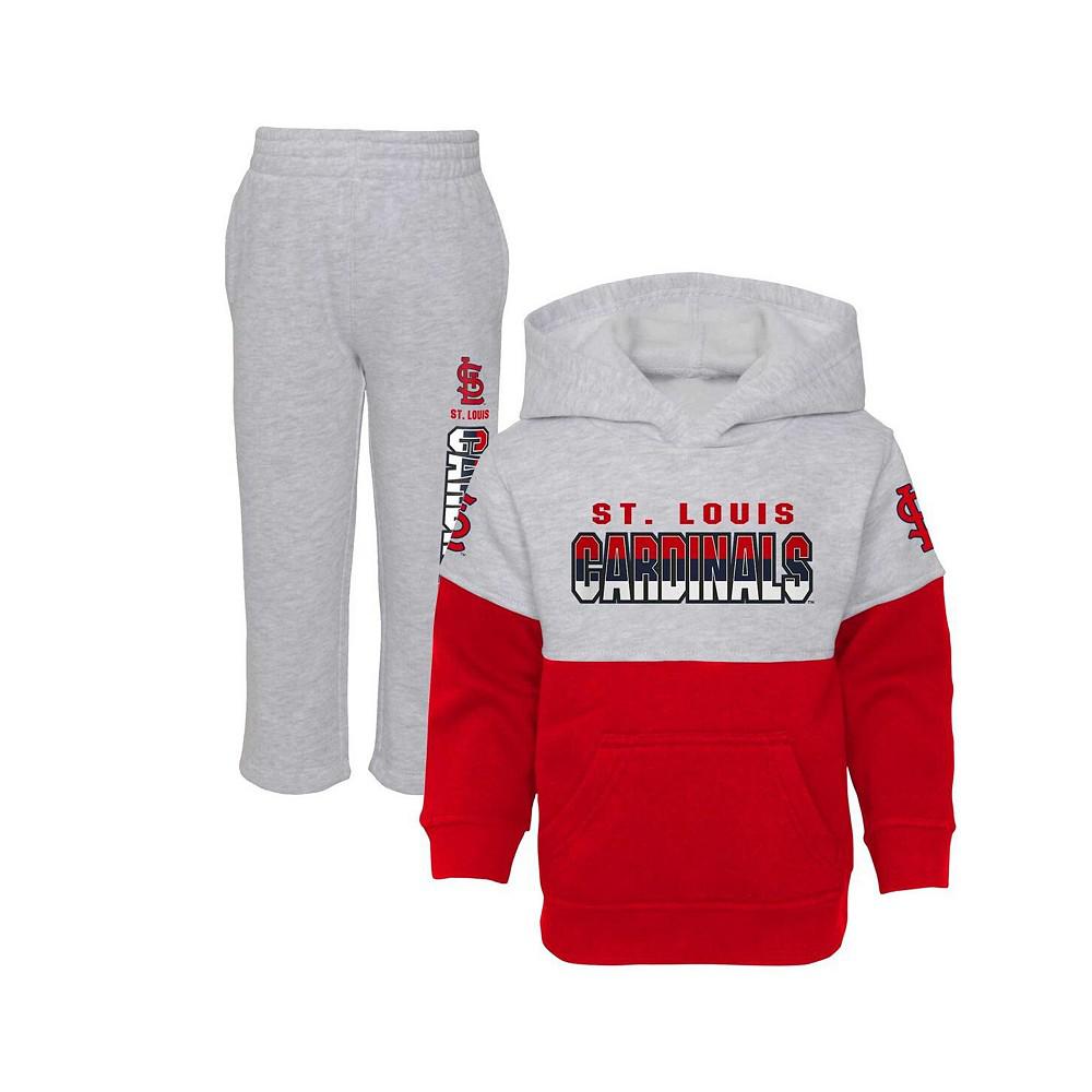 Outerstuff Toddler Boys Red, Heather Gray St. Louis Cardinals Two-Piece Playmaker Set