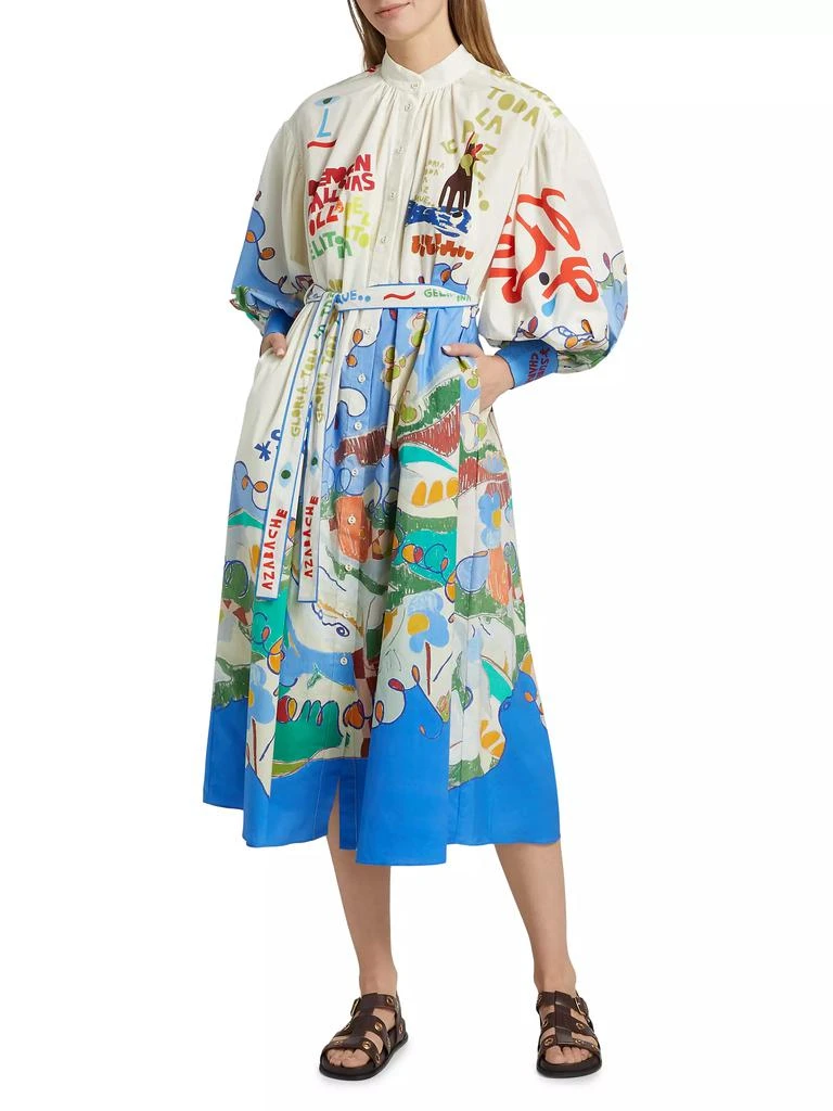 ALÉMAIS Nadia Graphic Cotton Shirtdress 2