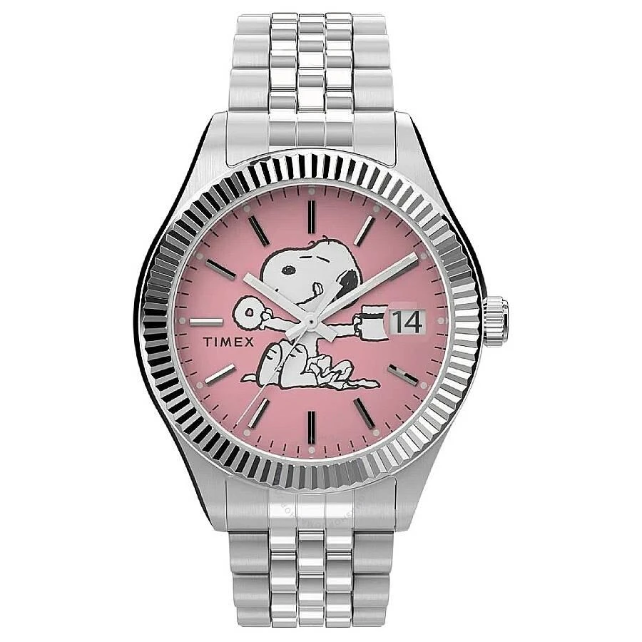 Timex Peanuts  x Waterbury Legacy Quartz Pink Dial Ladies Watch TW2V47400 1