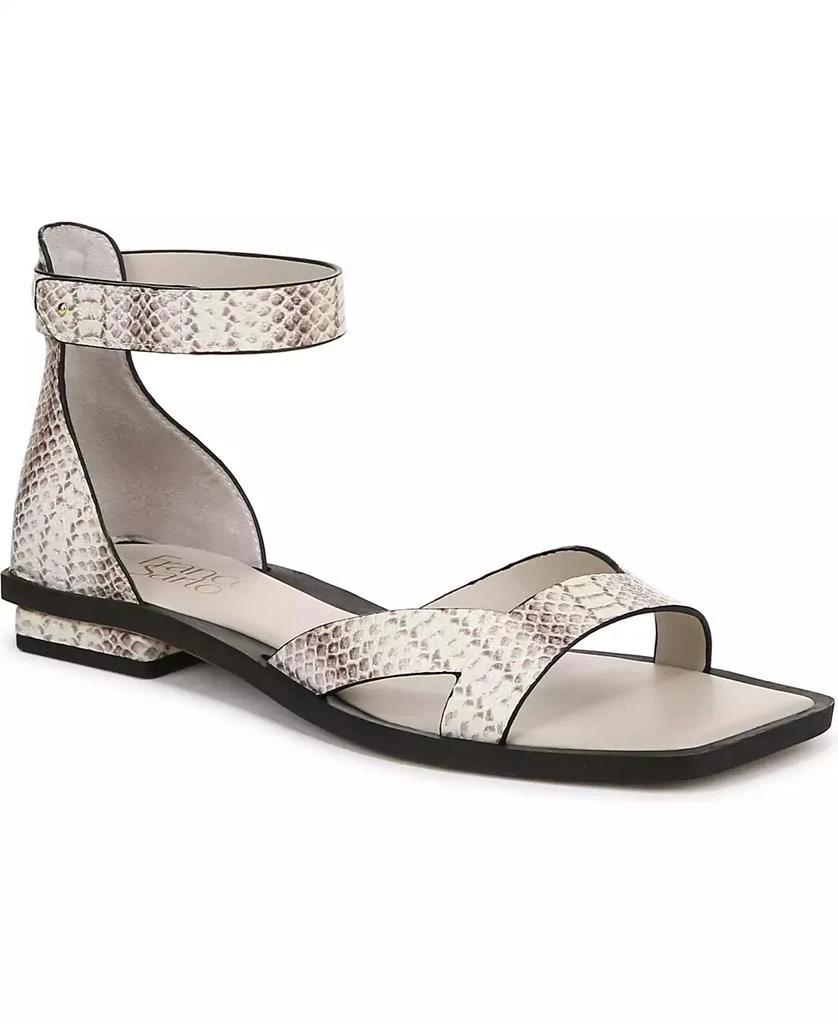 Franco Sarto Elisa Open Square Toe Ankle Strap Flat Sandals 1