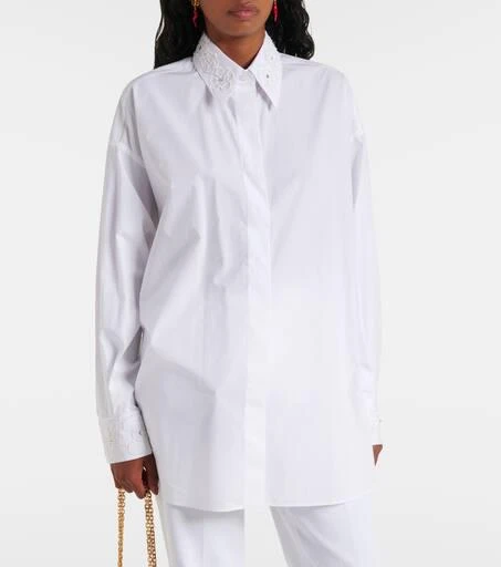 Dolce 
Gabbana Embroidered cotton poplin shirt 7