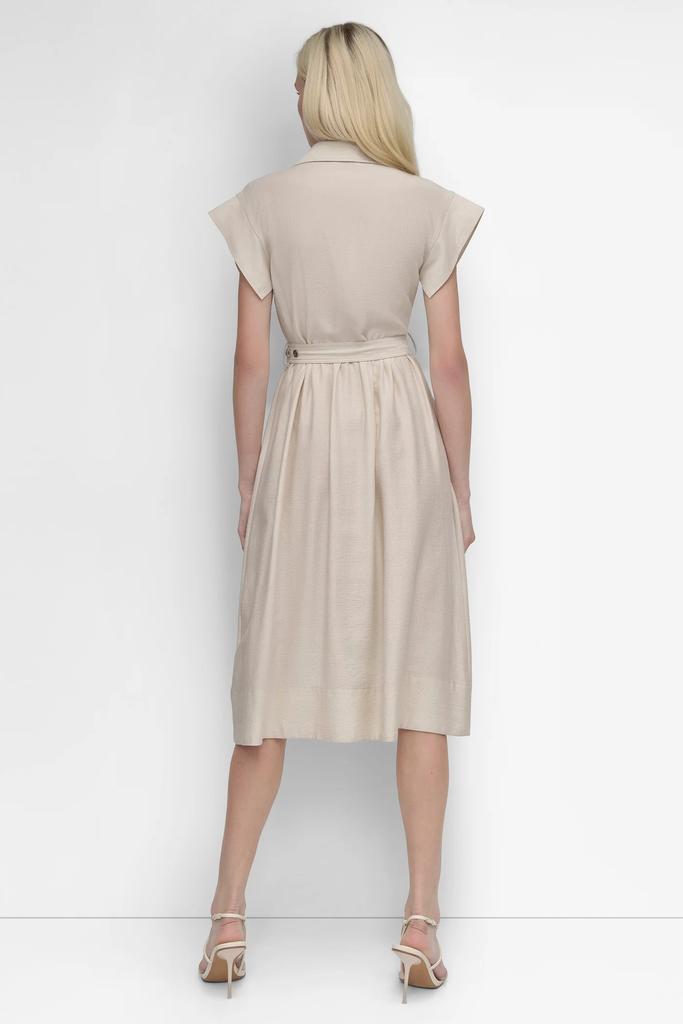 DKNY SHIRT DRESS WITH GROMET BELT