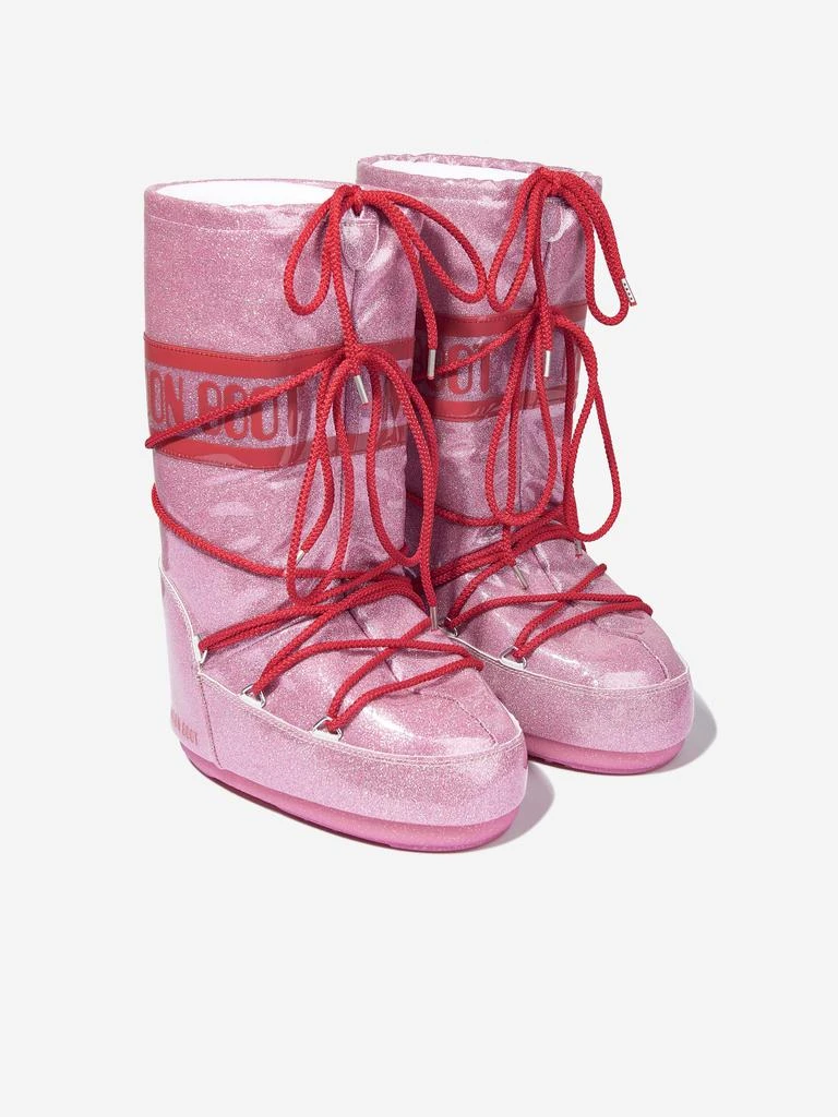 Moon Boot Moon Boot Girls Icon Glitter Snow Boots in Pink 2