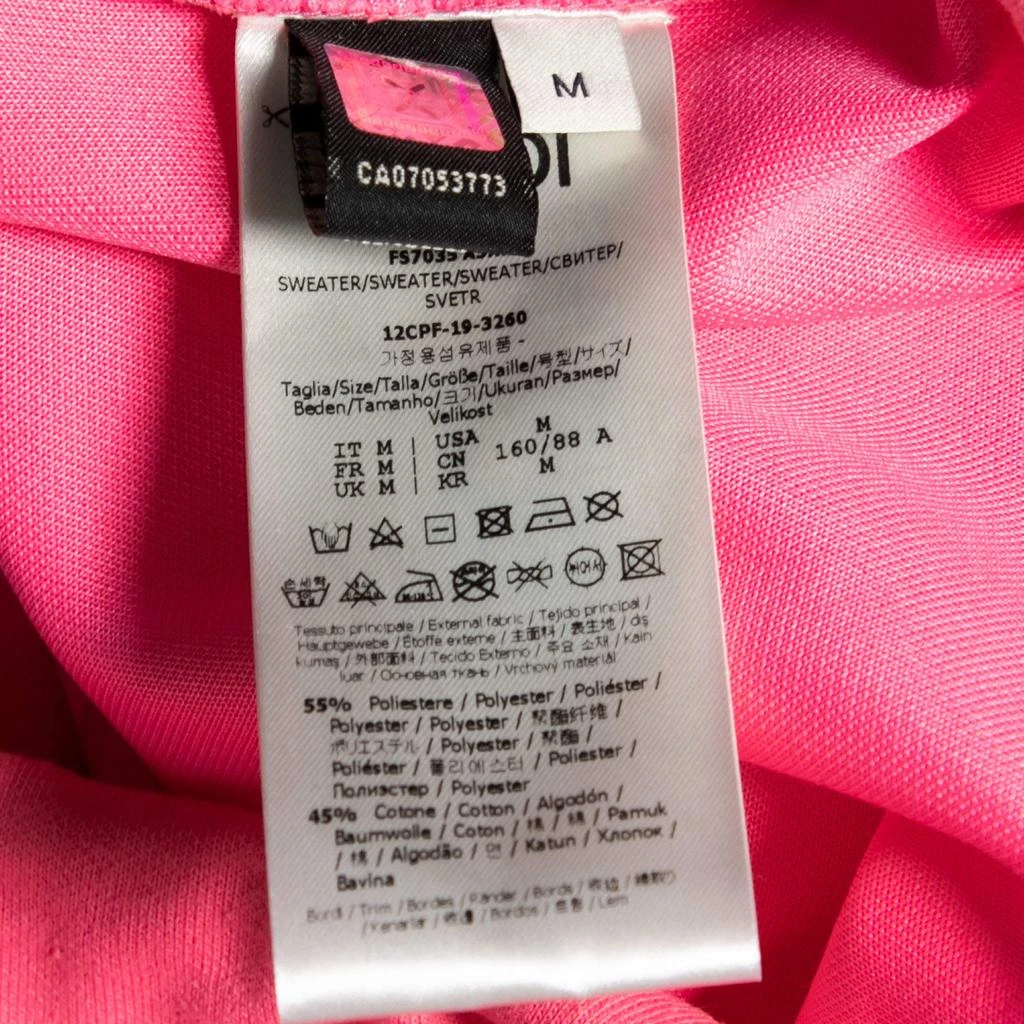 Fendi Fendi Pink Knit Nicki Minaj Printed and Embroidered Hoodie M 7