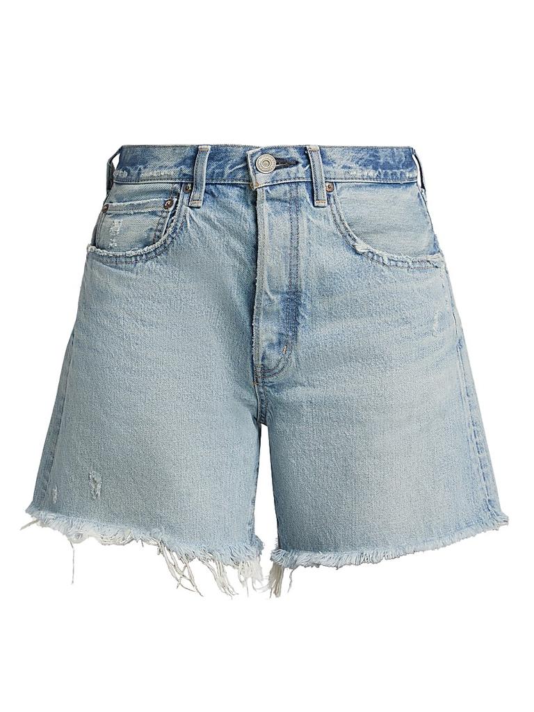 MOUSSY VINTAGE Nolita Cotton Raw-Edge Shorts