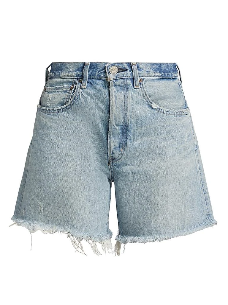 MOUSSY VINTAGE Nolita Cotton Raw-Edge Shorts 1