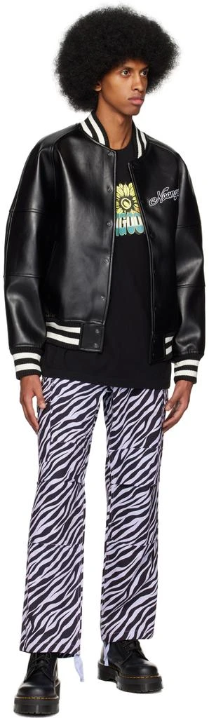 Noon Goons SSENSE Exclusive Black Sixth Sense Faux-Leather Bomber Jacket 4