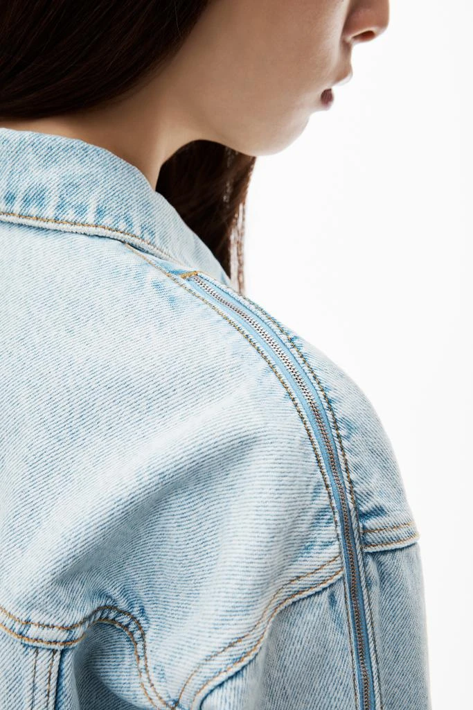 Alexander Wang Zipped Sleeve Trucker Jacket in Denim 6