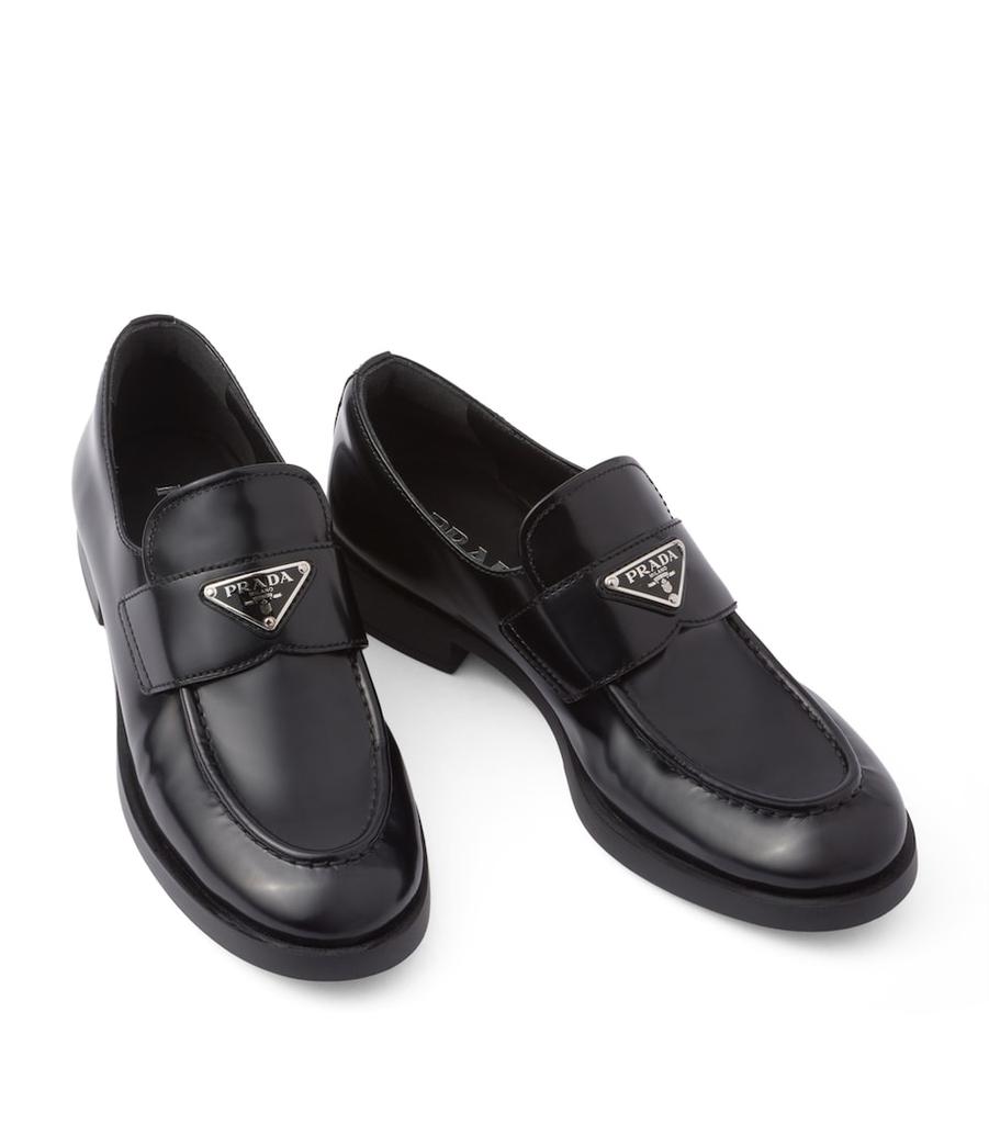 Prada Calfskin Brushed Loafers