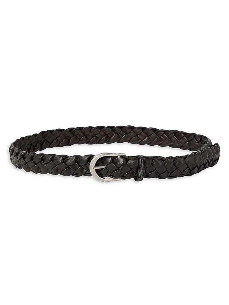 Brunello Cucinelli Techno Raffia Belt with Shiny Loop  display picture 3