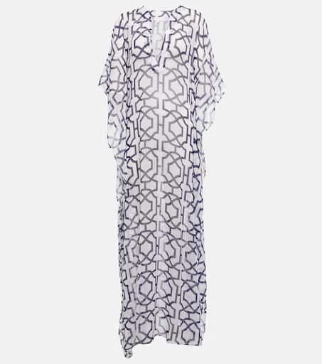Alexandra Miro Roxanne printed chiffon kaftan 1