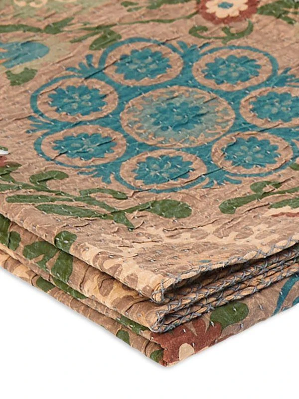 TAJ HOTEL Taj Hotel Kantha Cotton Throw 3