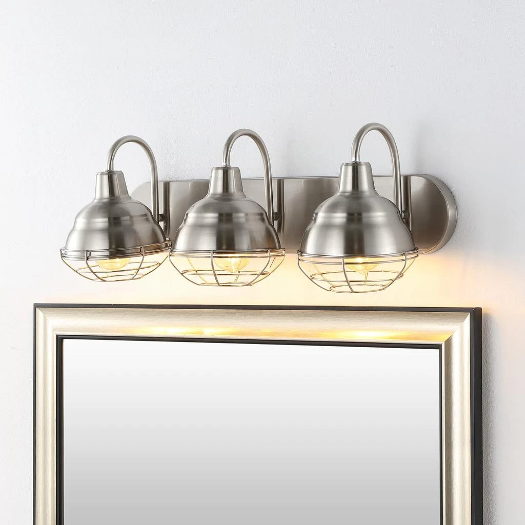 JONATHAN Y Levi 24.5" 3-Light Industrial Farmhouse Iron LED Vanity 3