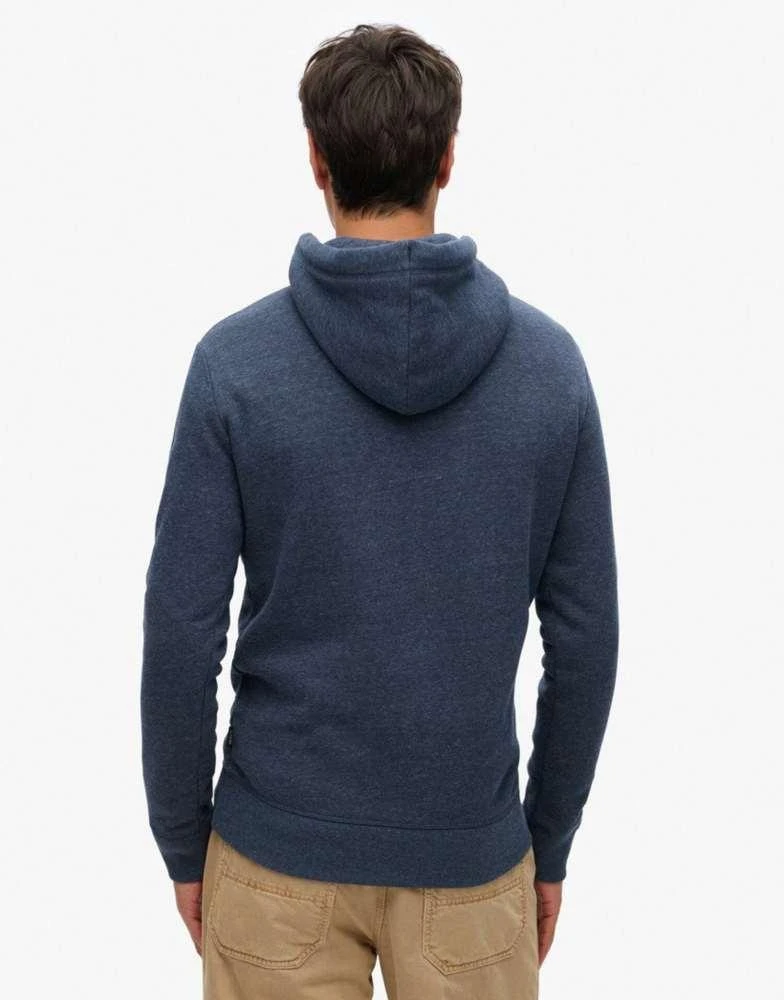 Superdry Superdry Classic vintage logo graphic hoodie in vintage navy marl 4