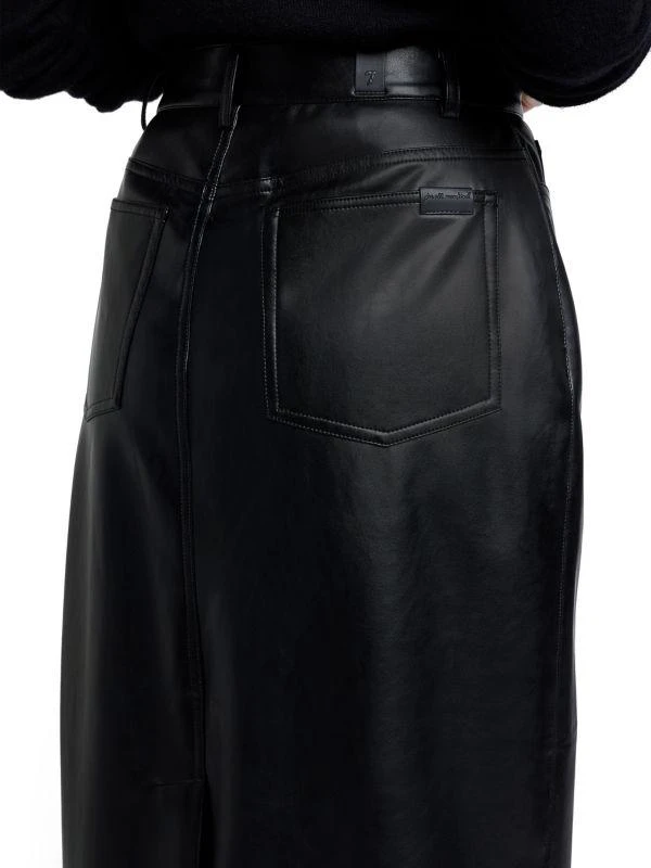 7 For All Mankind Faux Leather Maxi Skirt 4