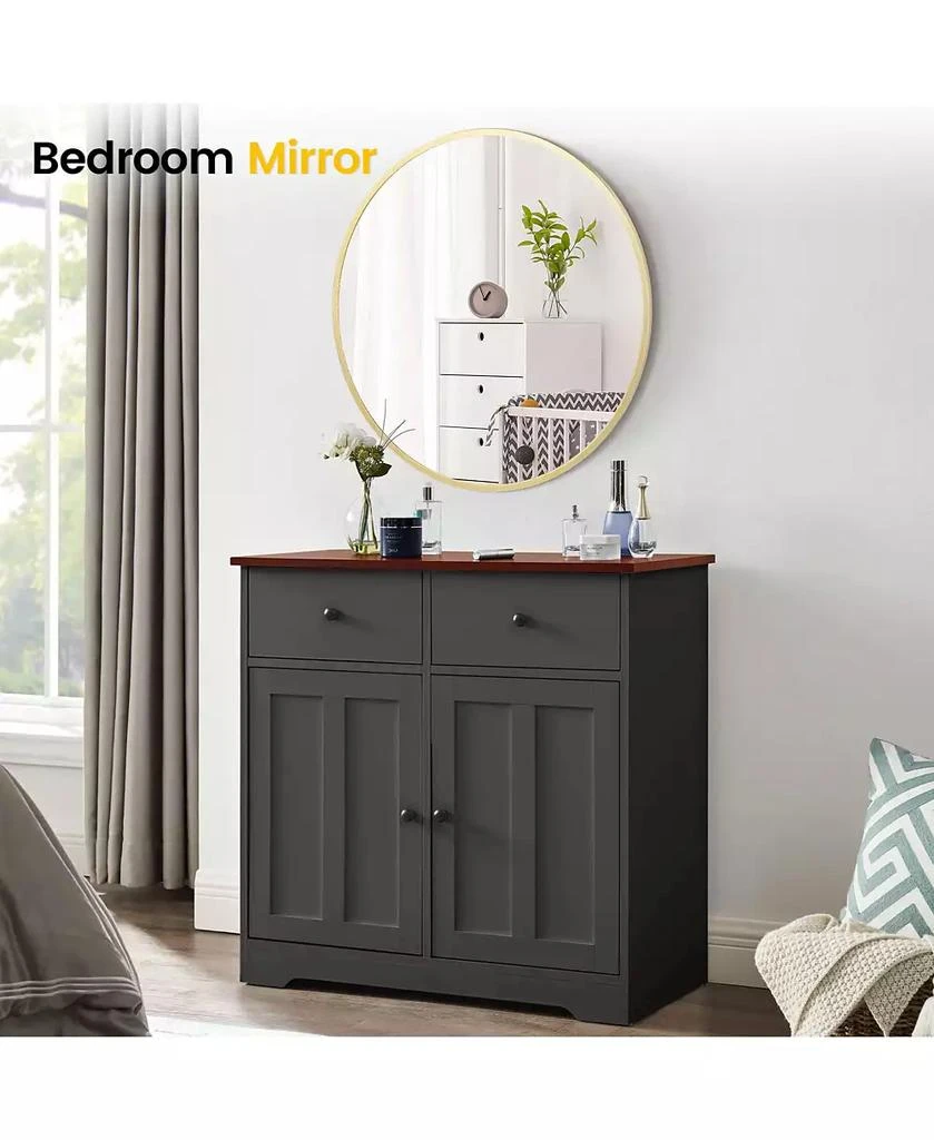 Homfan Round Mirror, Circle Mirror, Round Mirrors for Bathrooms, Entryways, Living Rooms, Bedrooms 
Vanity Decor, Free Reflection in Modern Design 5