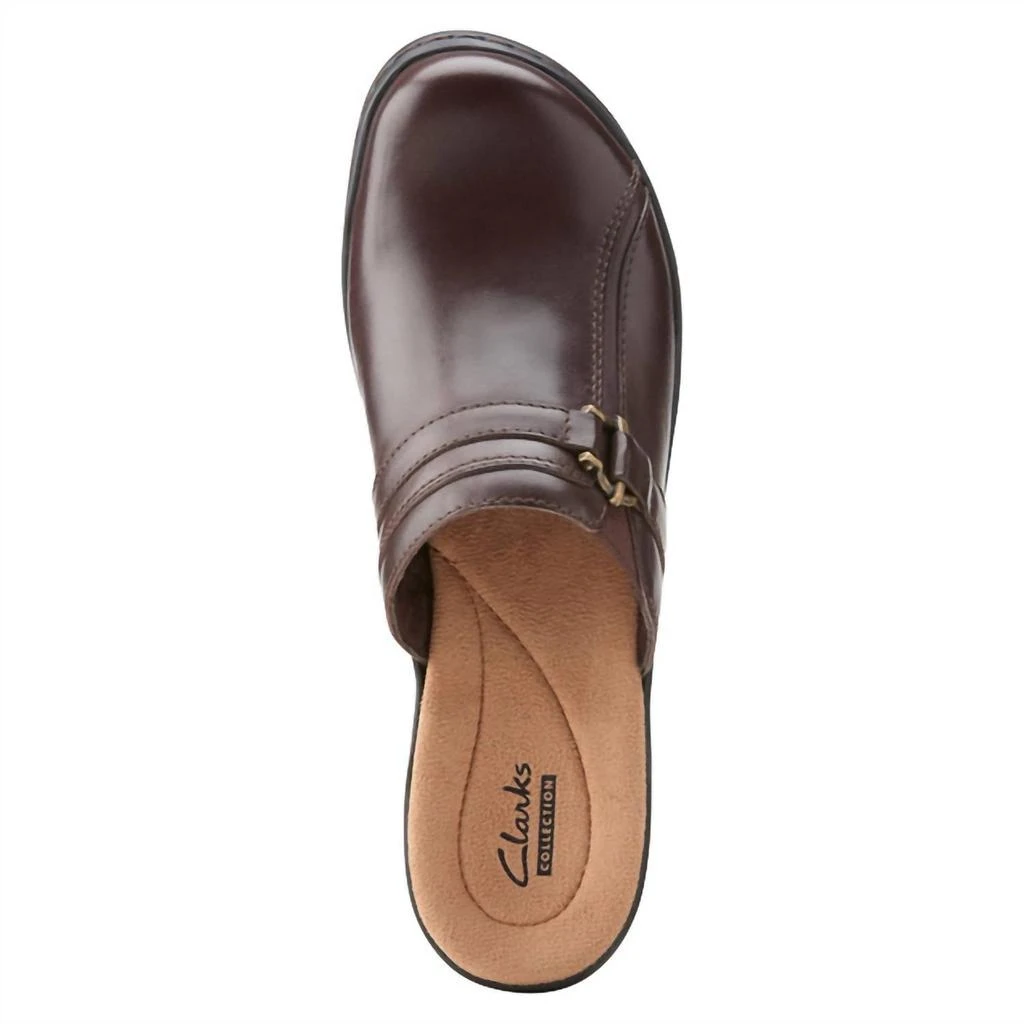 Clarks Women Hayla Marina Leather Mules Slip On Shoes In Brown 3