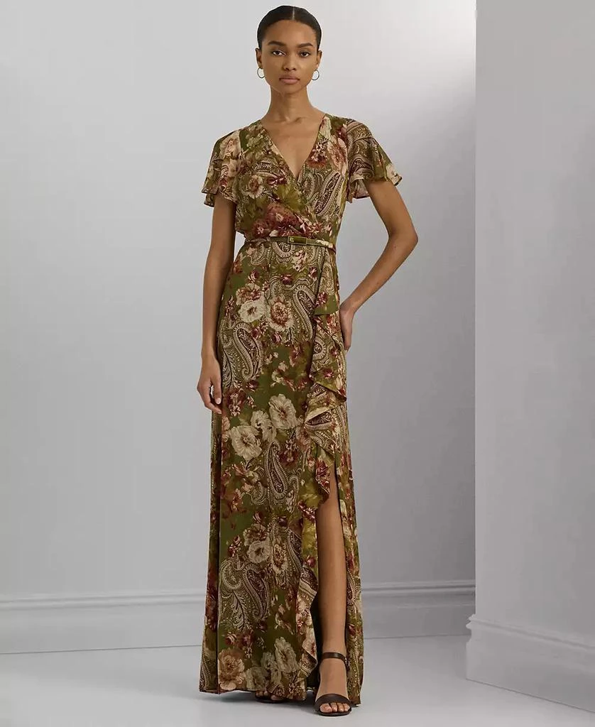 Ralph Lauren Women's Belted Floral Gown 1