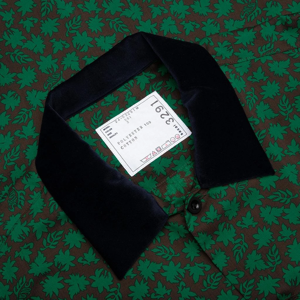 Sacai Floral Print Shirt - Green 3
