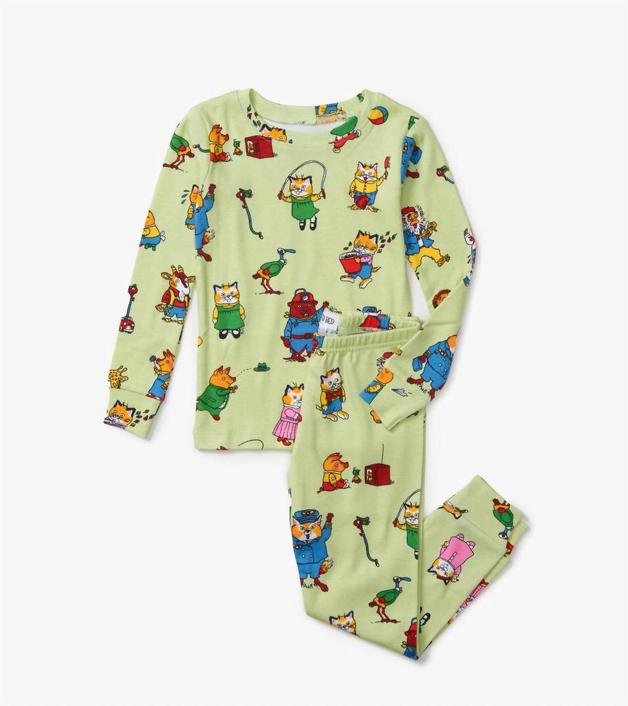 Books To Bed Boy's Richard Scarry’S Busy World Pajamas In Green