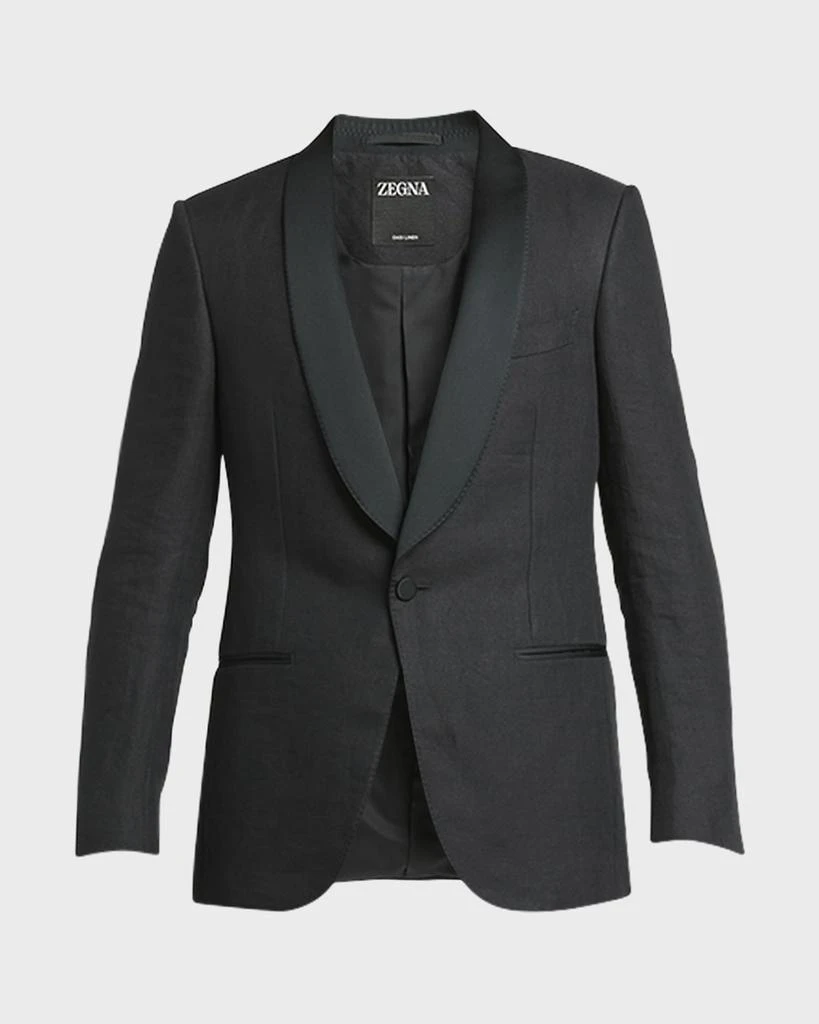 Zegna Men's Shawl-Collar Linen Tuxedo 1