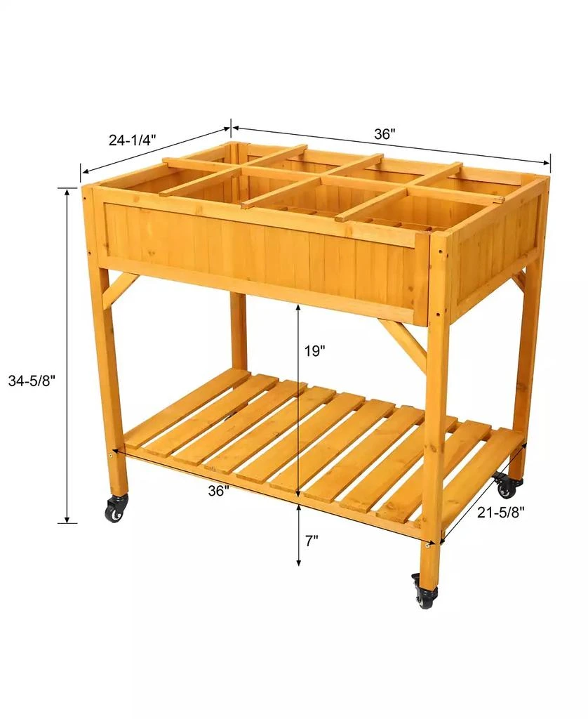 Streamdale Furniture 8-Pocket Mobile Herb
Veggie Planter with Storage 7