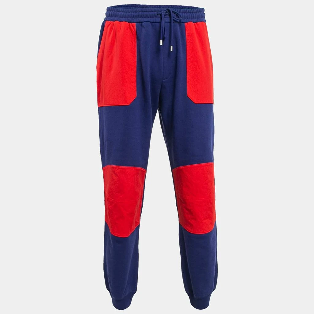 Gucci Gucci X The North Face Blue Colorblock Cotton Knit and Nylon Sweatpants M