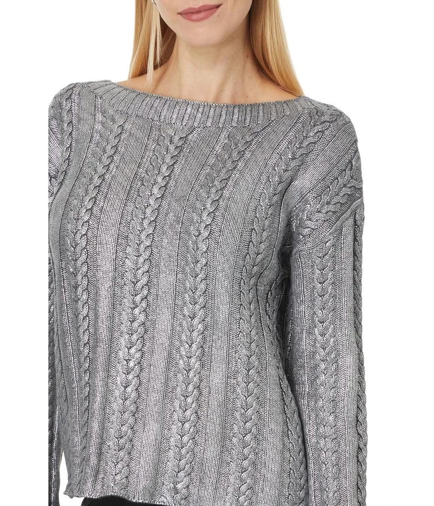 Elliott Lauren Foiled Cable - Cable Sweater with Foil Coating 3