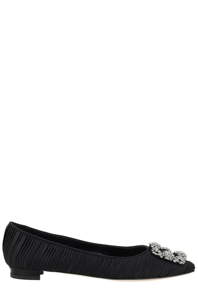 Manolo Blahnik Manolo Blahnik Embellished Pleated Pumps