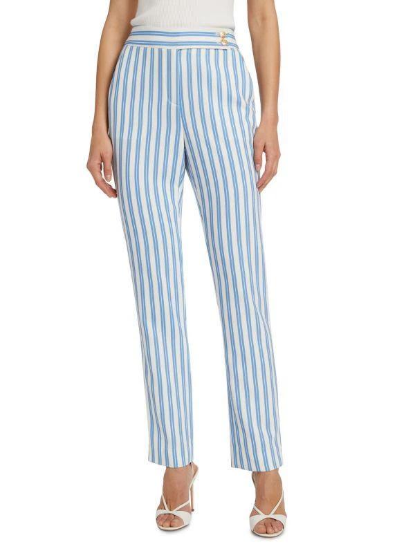 Toccin Eden Striped Cigarette Pants 1