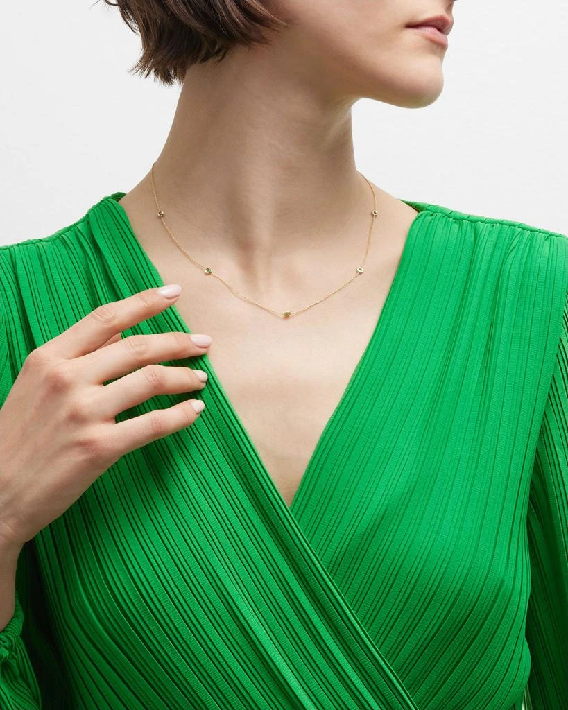Roberto Coin 18K Yellow Gold 5-Station Emerald Necklace 5