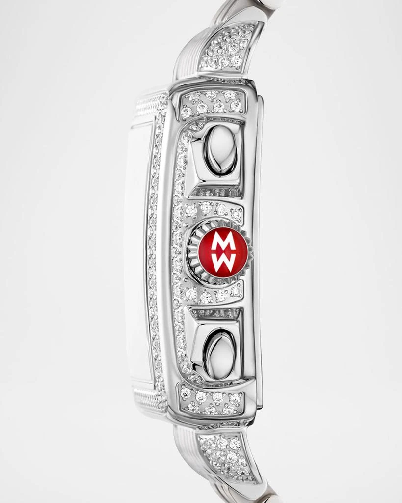 Michele Limited Edition Deco Jubilee Stainless Steel Diamond Pavé Bracelet Watch 4