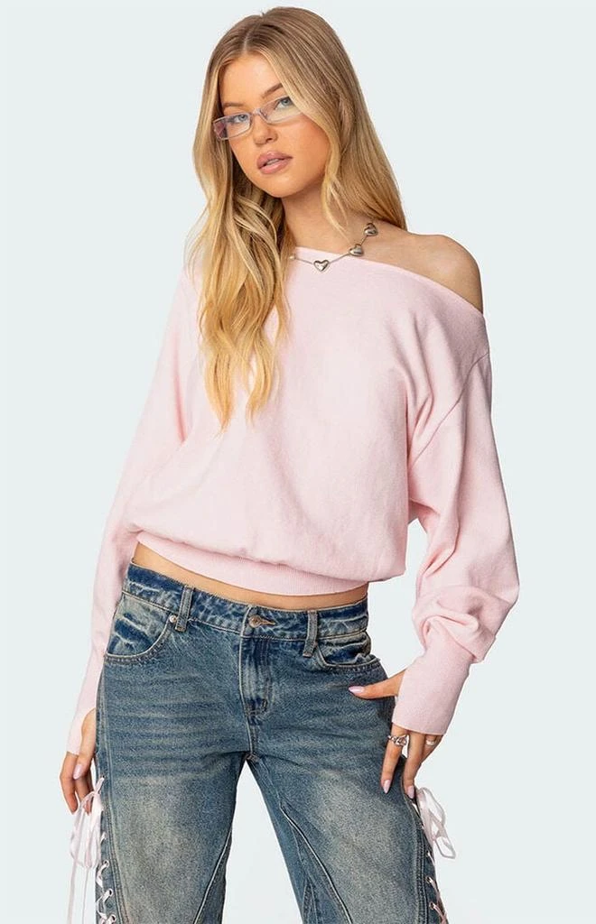 Edikted Off Shoulder Oversized Sweater 1