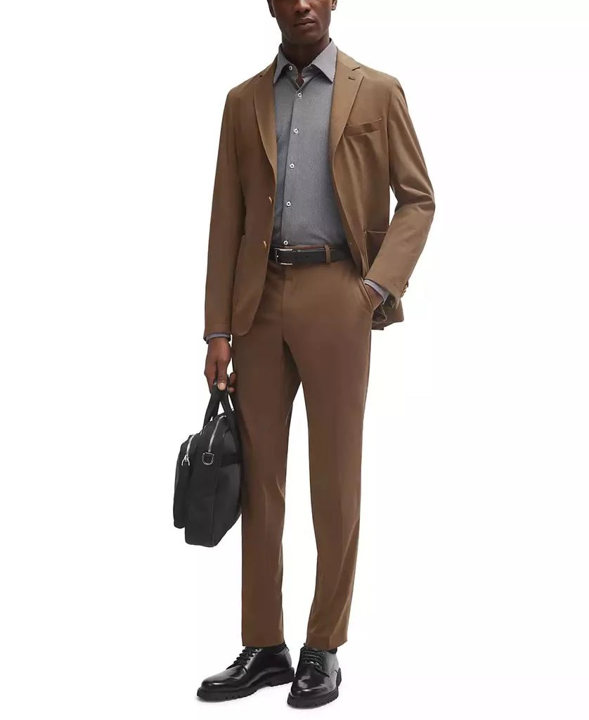 Hugo Boss Men's Structured Performance-Stretch Fabric Slim-fit Dress Shirt 4