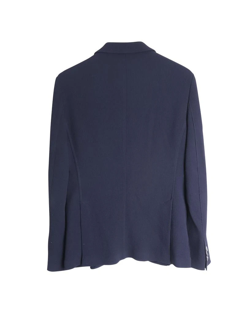 Giorgio Armani Tokyo Single-Breasted Blazer in Navy Wool 2