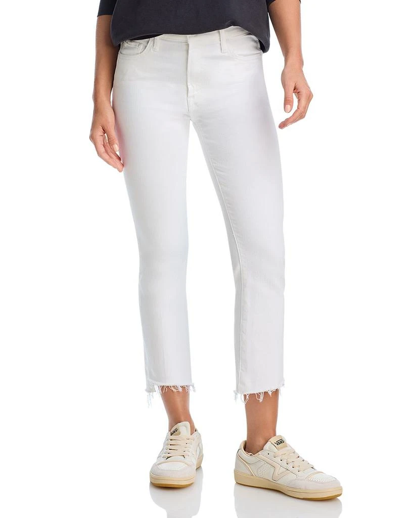 MOTHER Petites Lil Insider Mid Rise Crop Step Fray Jeans in Fairest of Them All 1