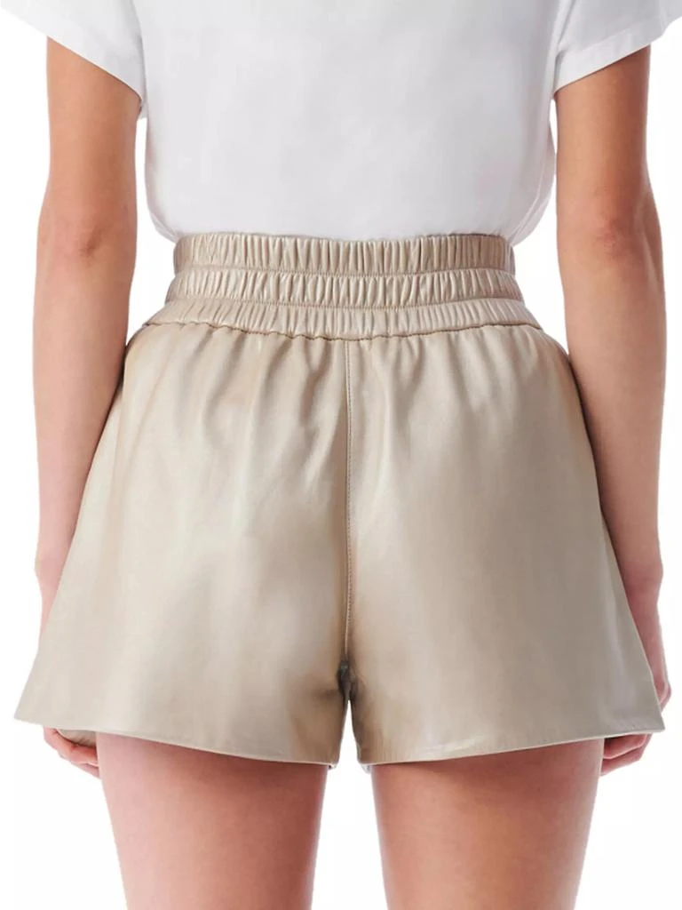 IRO Sultan High-Waisted Leather Lame Shorts 4