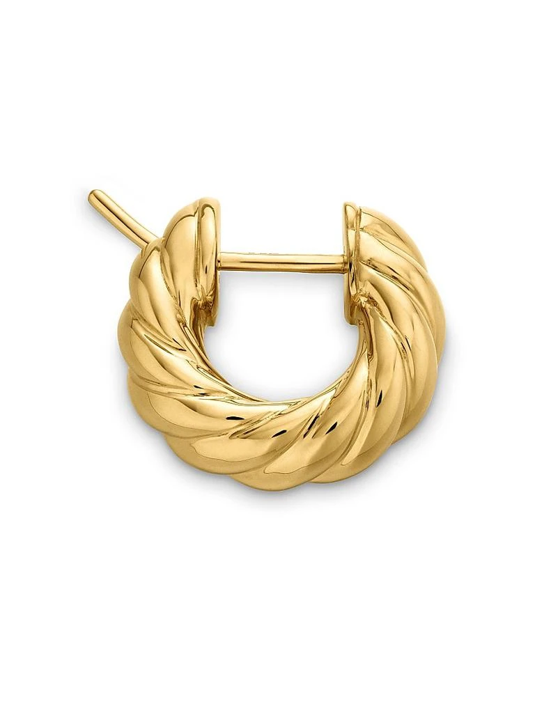 David Yurman Sculpted Cable Hoop Earrings in 18K Yellow Gold, 14.4MM 3