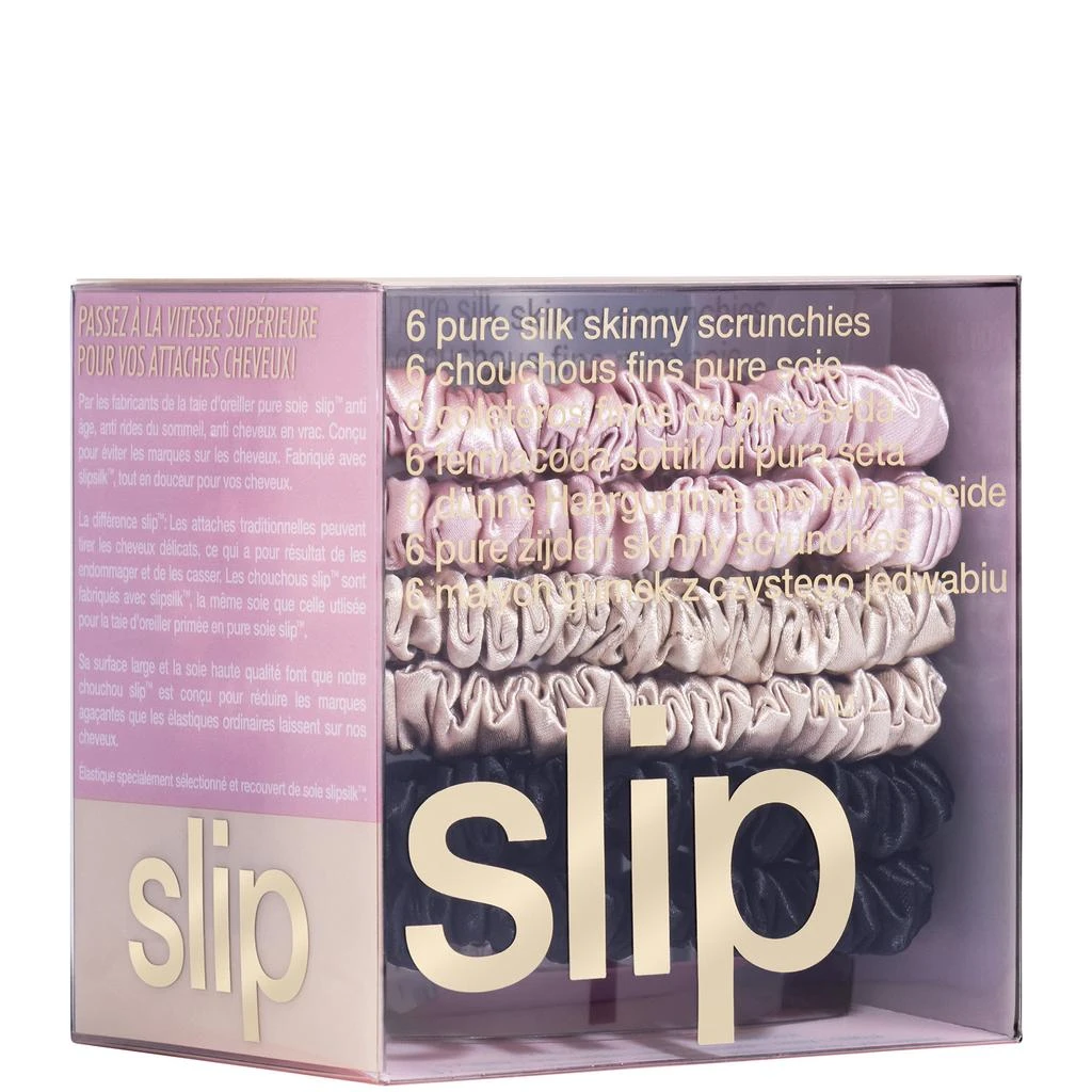Slip Slip Pure Silk 6-Pack Skinny Scrunchies 3