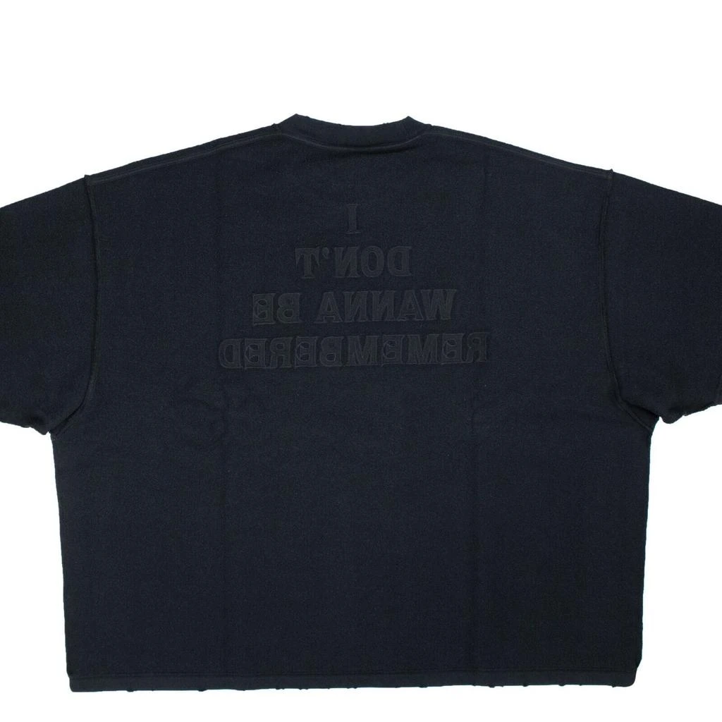 Vetements Dirty Black Unknown Embroidered Oversized T-Shirt 1