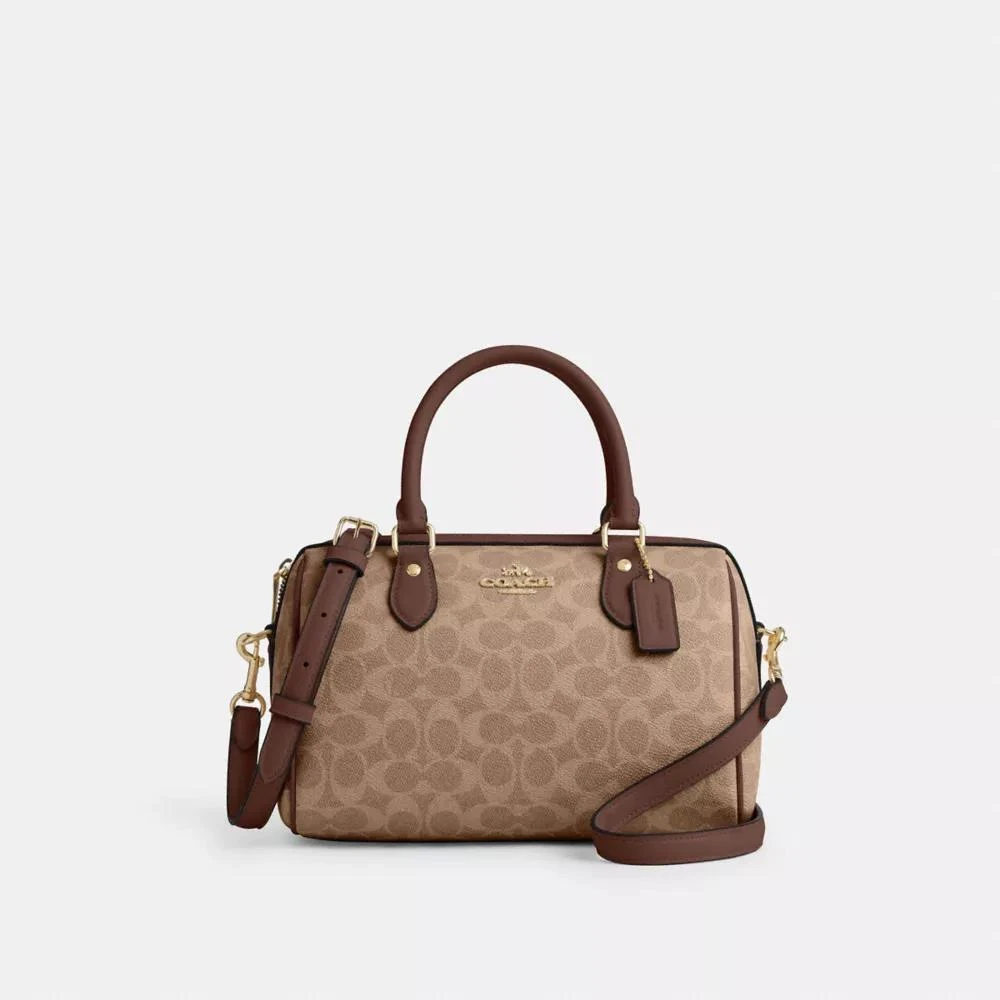 Coach Rowan Satchel Bag In Signature Canvas 1