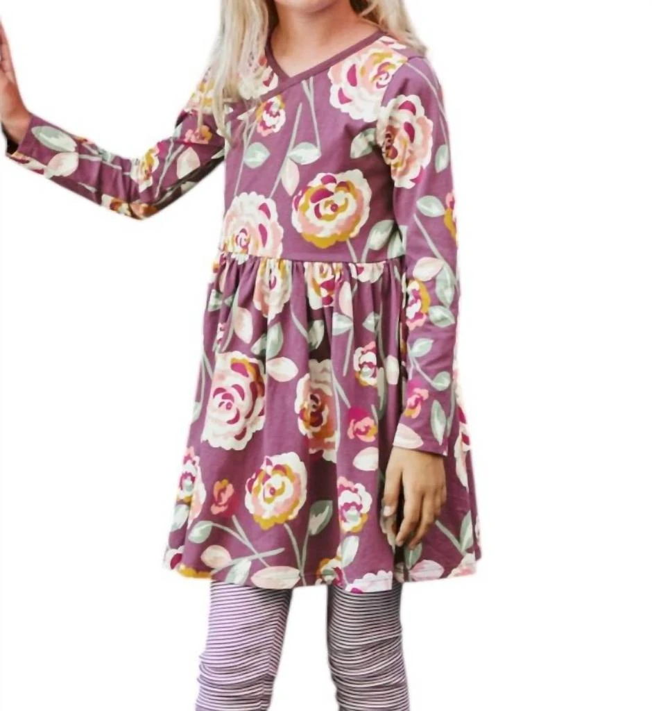 Tea Collection Tea Collection - Long Sleeve Wrap Neck Dress 2