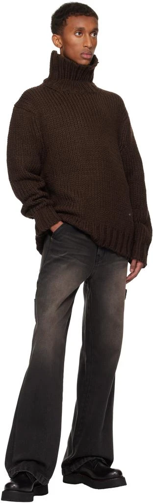 We11done Brown Chunky Turtleneck 4