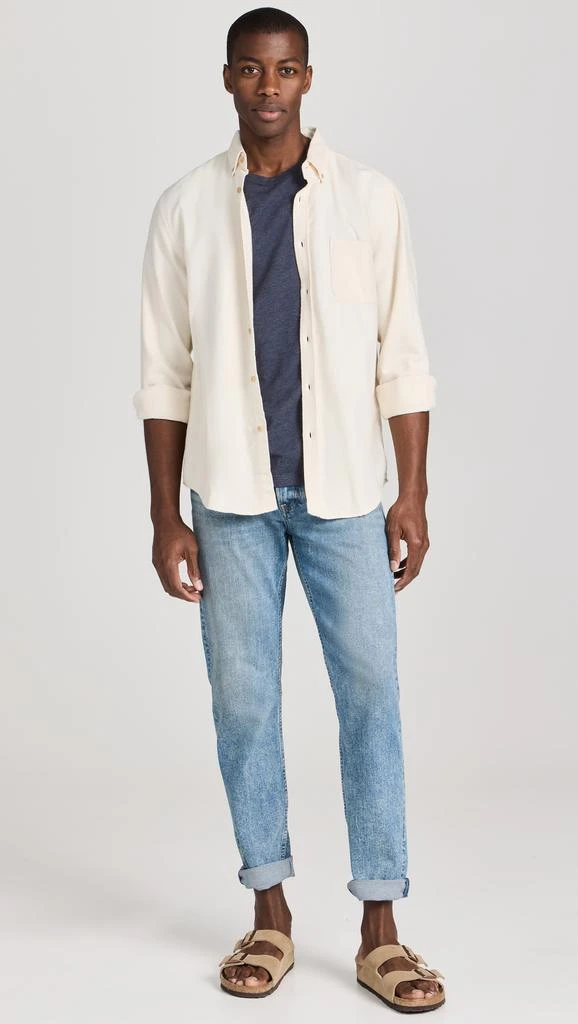 Portuguese Flannel Teca Ecru Button Down Shirt 7