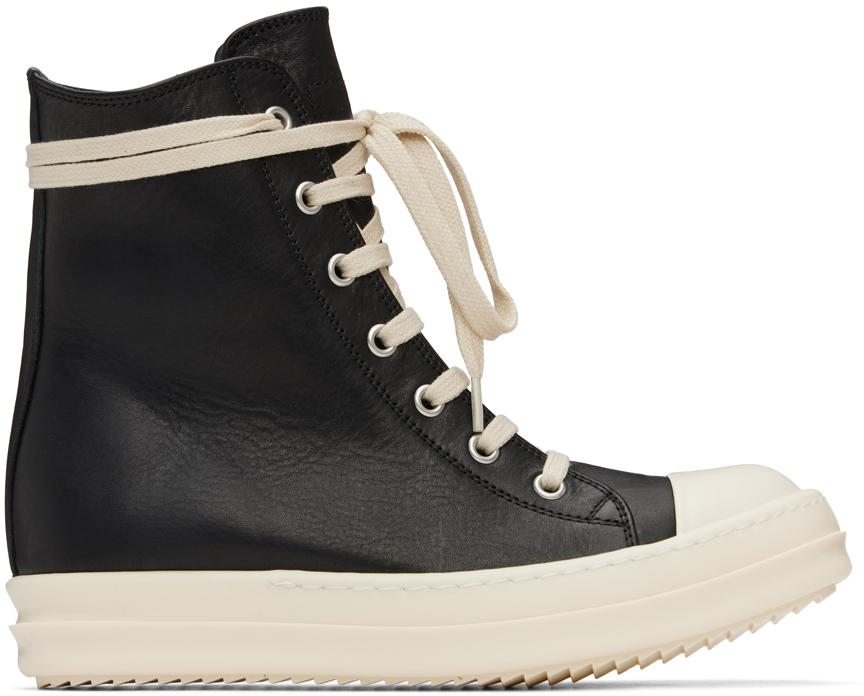Rick Owens Blue & Off-White Porterville Geobasket Sneakers