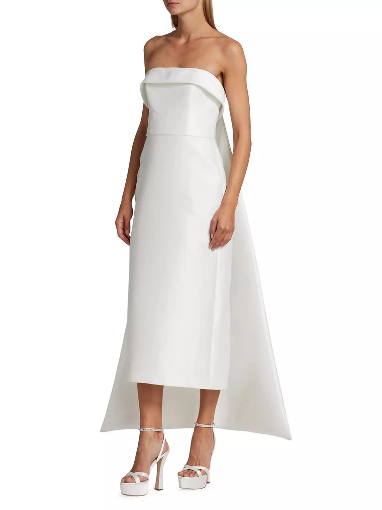 Amsale Mikado Satin Tea-Length Bridal Dress 4
