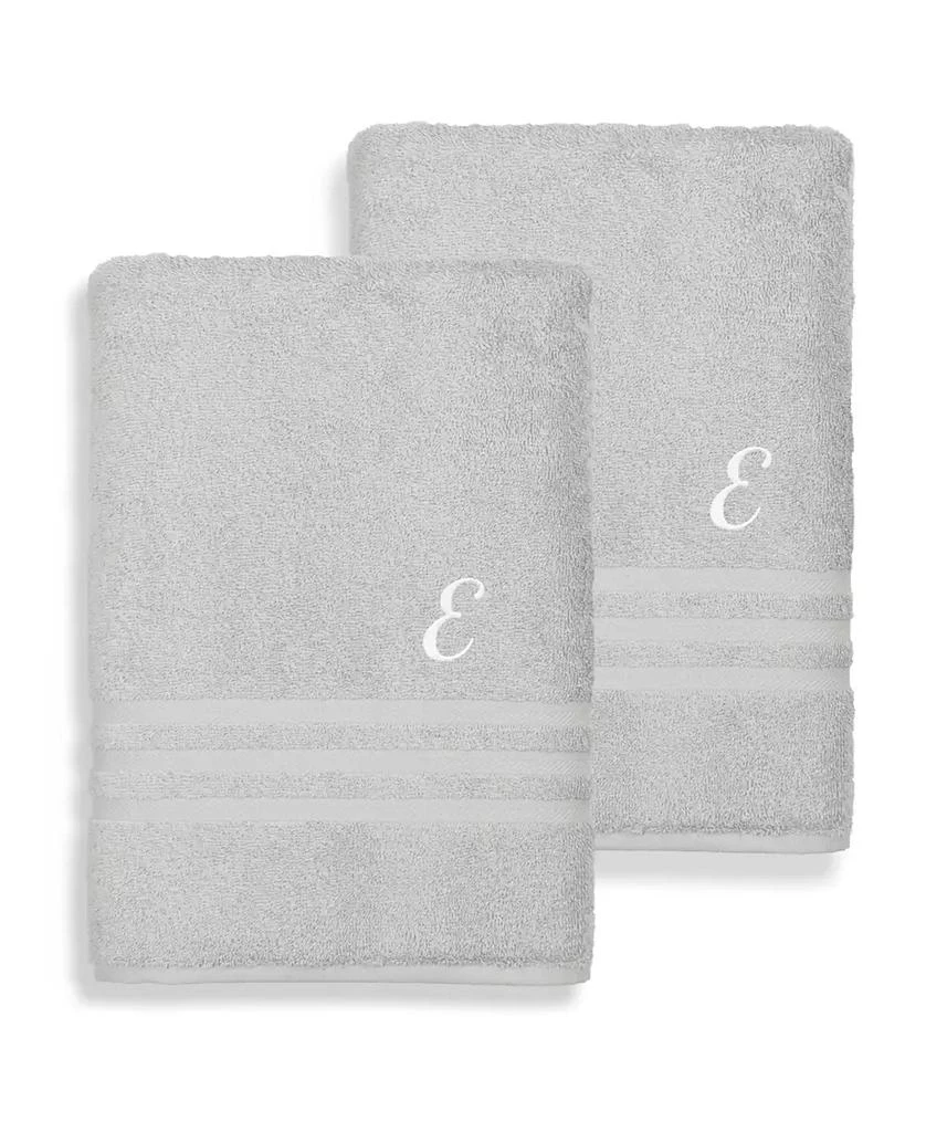 Linum Home Textiles Textiles Turkish Cotton Personalized 2 Piece Denzi Bath Sheet Set, 66" x 35" 1
