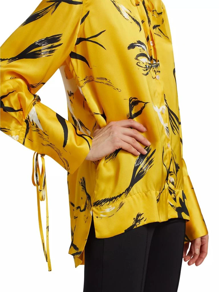 Rosetta Getty Bird Silk-Blend Shirt 6