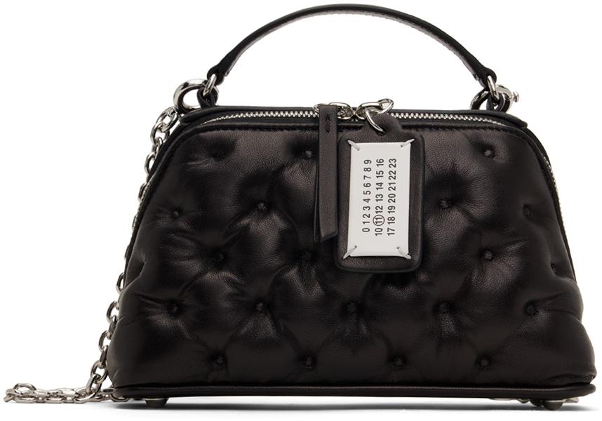 MAISON MARGIELA Black Glam Slam Trapezoid Bag - Travel Bags