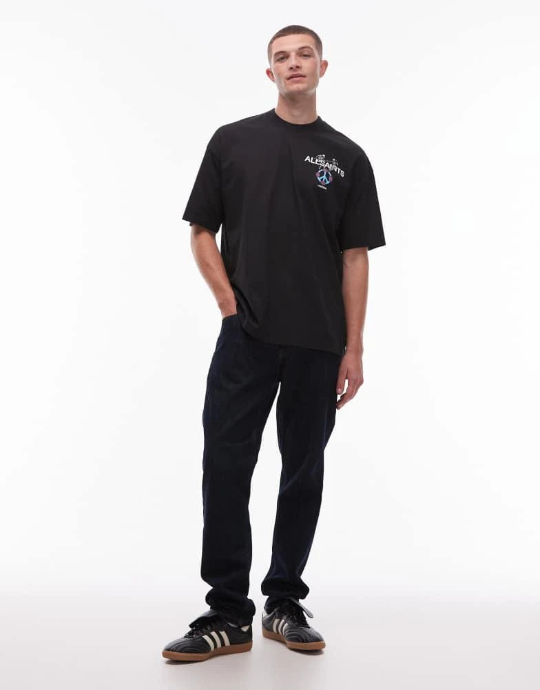 ALL SAINTS Allsaints reincarnate graphic t-shirt in black 2